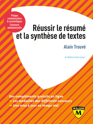 cover image of Réussir le résumé et la synthèse de texte